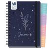 Artikelbild 1 des Artikels “Journal Fancy dotted A5 mit Spiralbindung [Night Flower] “