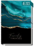 Family-Timer A5 2023 Jan - Dez 2023 [Shiny Teal] 