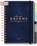 Lieblings-Timer Kalender 2023 Premium A5 [Make your dreams happen] 