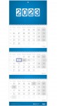 3-Monatskalender 2023 Wandkalender [Königsblau] 