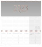 Wochen-Tischkalender 2023 International [Grau-Rosé] 