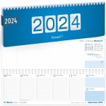 Wochen-Tischkalender 2024 im Quer-Format [Königsblau] 