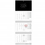 3-Monatskalender 2024 mit Datumsschieber [Black Edition] 