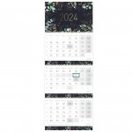 3-Monatskalender 2024 mit Datumschieber [Mondscheinblüten] 