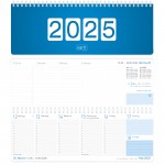 Wochen-Tischkalender 2025 im Quer-Format [Königsblau] 