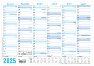 Tafelkalender 2025 A4 [Blau] 