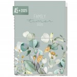 Family-Timer A5 2025 Jan - Dez 2025 [Minty Leaves] 