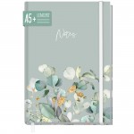 paper&you Notizbuch Classic A5+ liniert [Minty Leaves] 
