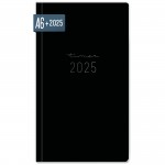 Monatskalender slim 2025 A6+ [Black Edition] 