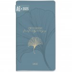 Monatskalender Weekly 2025 A6+ "Blue Ginkgo" 