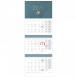 3-Monatskalender 2025 mit Datumschieber [Blue Ginkgo] 