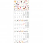 3-Monatskalender 2025 mit Datumschieber [Wild Flower] 