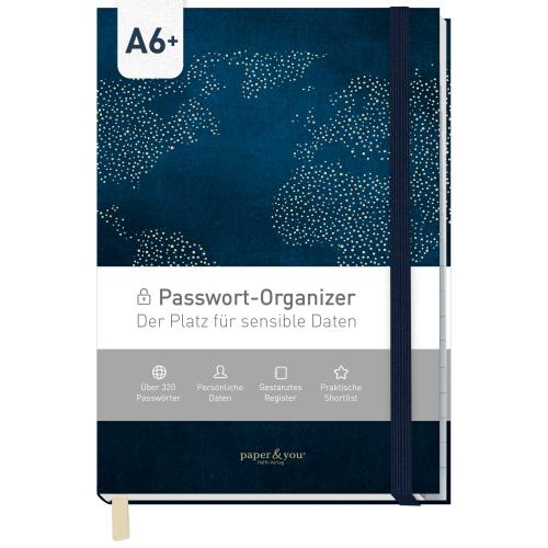 Artikelbild des Artikels “Passwortbuch A6+ mit Register A-Z 