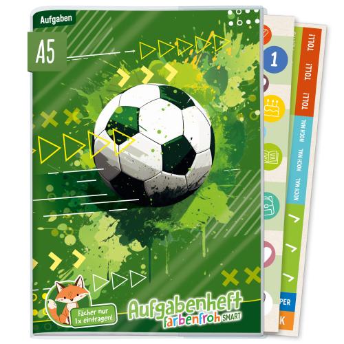 Artikelbild des Artikels “Aufgabenheft Farbenfroh Smart A5 [Fußball] “