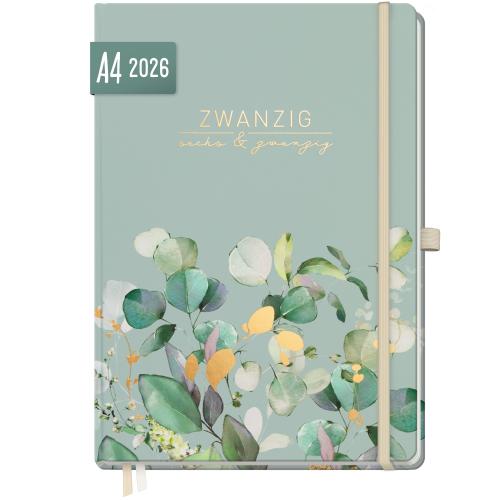 Artikelbild des Artikels “Wochen-Notiz-Timer Maxi 2026 A4 [Minty Leaves] “