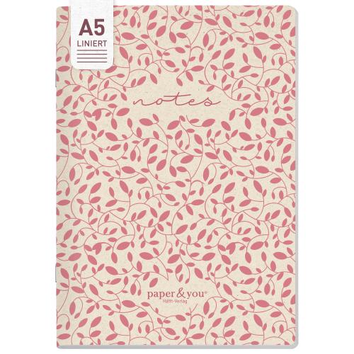 Artikelbild des Artikels “paper&you Notizheft Classic liniert A5 [Red Leaves] “
