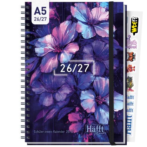 Artikelbild des Artikels “Häfft Planer Premium A5 2026/2027 [Dark Bloom] “