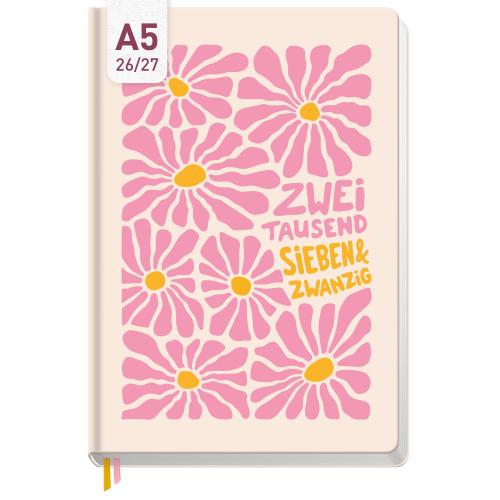 Artikelbild des Artikels “Häfft-Timer A5 2026/2027 [Pink Flowers] “