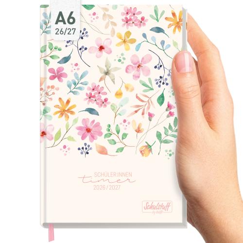 Artikelbild des Artikels “Schulstuff Schüler:innen-Timer A6 2026/2027 [Wild Blossoms] “