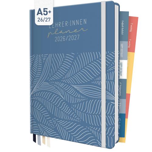 Artikelbild des Artikels “Lehrer-Planer A5+ 26/27 [Fine Leaves Blue] “