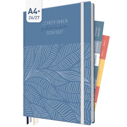 Artikelbild des Artikels “Lehrer-Planer Maxi A4+ 26/27 [Fine Leaves Blue] “