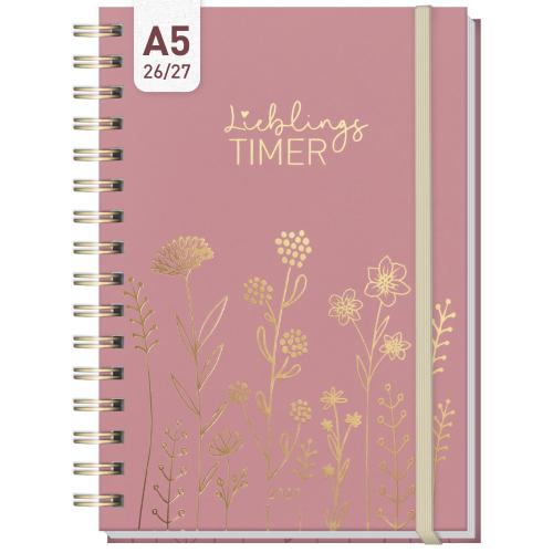 Artikelbild des Artikels “Lieblings-Timer A5 2026/2027 A5 [Fine Flowers rosé] “