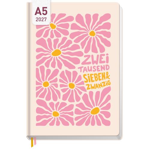 Artikelbild des Artikels “Häfft-Timer A5 2027 [Pink Flowers] “