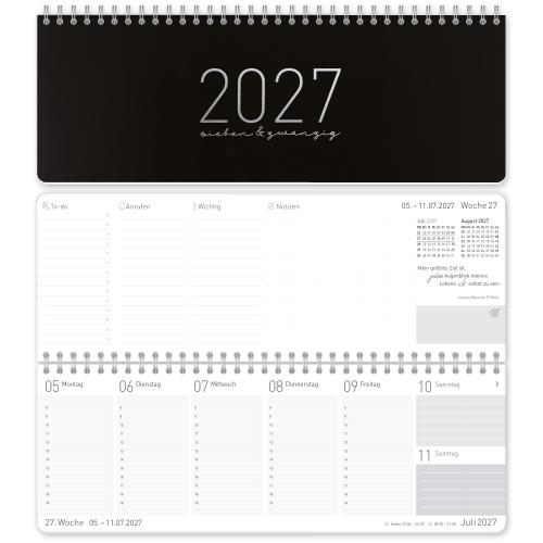 Artikelbild des Artikels “Wochen-Tischkalender quer 2027 [Black Edition] “
