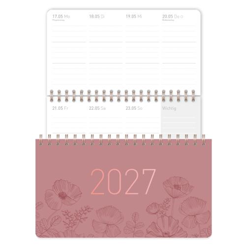 Artikelbild des Artikels “Wochen-Tischkalender Pocket 2027 [Poppy rosé] “