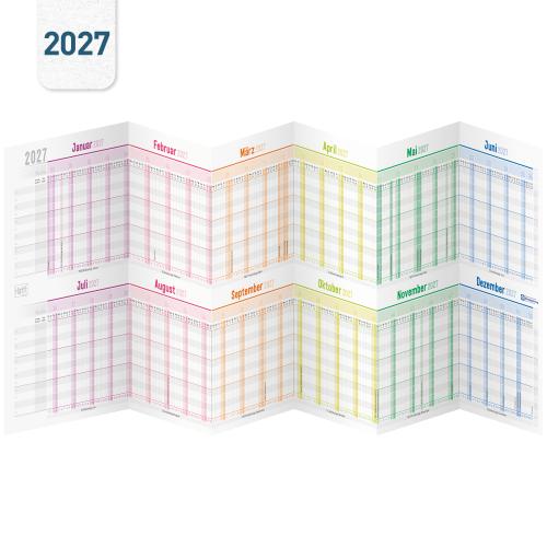 Artikelbild des Artikels “Urlaubsplaner / Teamkalender 2027 A4 gefalzt [Rainbow] “