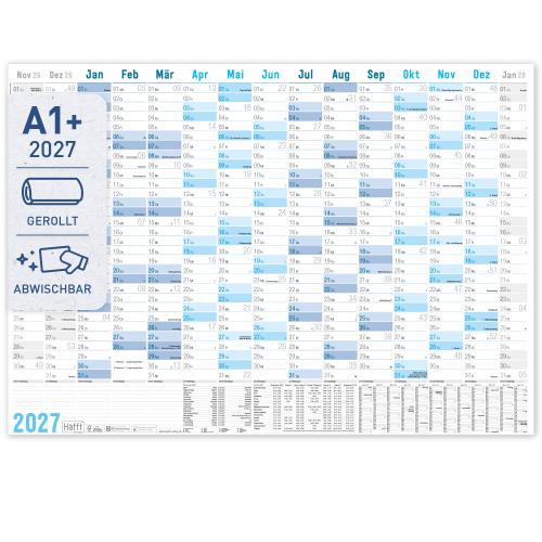 Artikelbild des Artikels “Abwischbarer Wandkalender 2027 A1 + [Blau] “