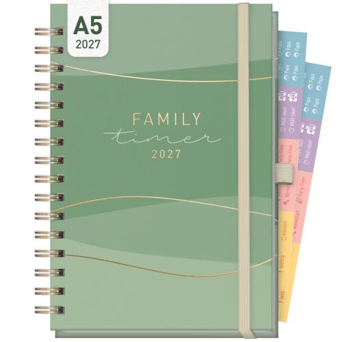 Artikelbild des Artikels “Family-Timer Deluxe A5 2027 [Green Waves] “