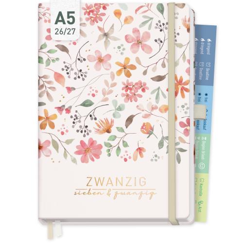 Artikelbild des Artikels “Chäff-Timer Premium A5 Kalender 2026/2027 [Wild Blossoms] “