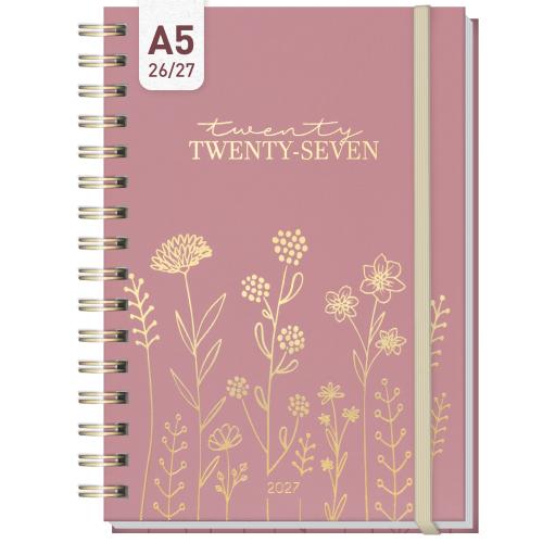 Artikelbild des Artikels “Lieblings-Timer A5 2026/2027 auf Englisch (+ IT/FR/ES) [Fine Flowers rosé] “