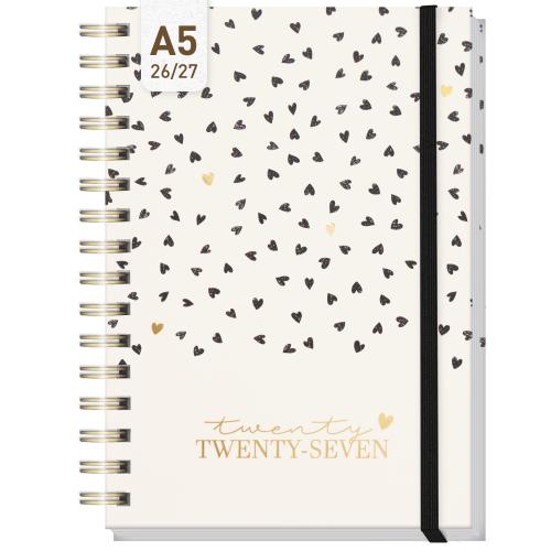 Artikelbild des Artikels “Lieblings-Timer A5 2026/2027 auf Englisch (+ IT/FR/ES) [Golden Hearts] “