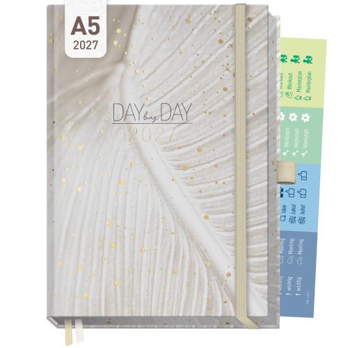 Artikelbild des Artikels “Organizer Day by Day Deluxe A5 2027 [Sparkling Leaf] “