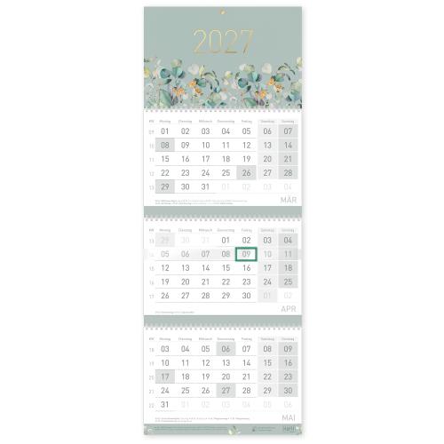 Artikelbild des Artikels “3-Monatskalender 2027 [Minty Leaves] “