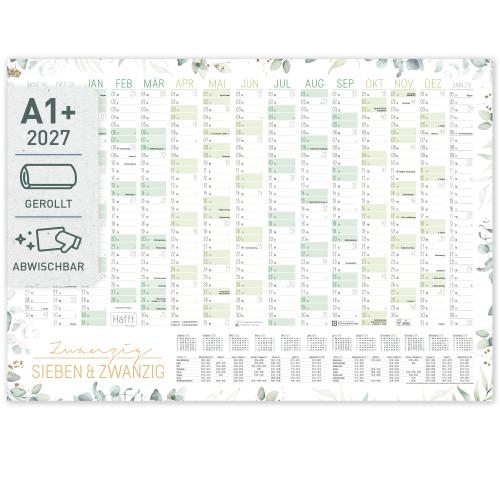 Artikelbild des Artikels “Abwischbarer Wandkalender 2027 A1+ [Blattgold] “