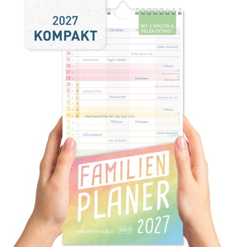Artikelbild des Artikels “Familienplaner kompakt 2027 Wandkalender mit 4 Spalten [Rainbow] “