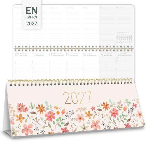 Artikelbild des Artikels “Internationaler Wochen-Tischkalender quer 2027 [Wild Blossoms] “