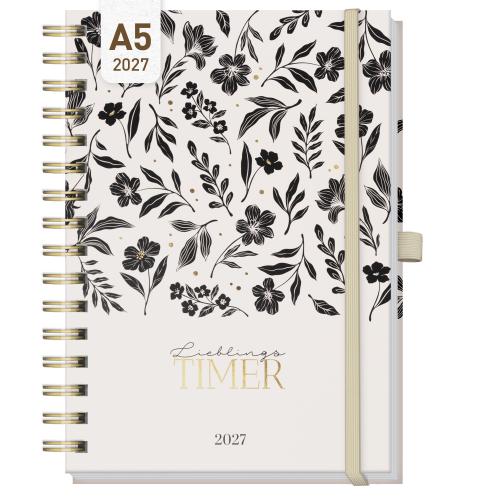 Artikelbild des Artikels “Lieblings-Timer Deluxe A5 2027 [Black Flower] “