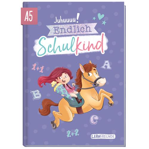 Artikelbild des Artikels “Endlich Schulkind A5 zur Einschulung [Pferd Lila] “