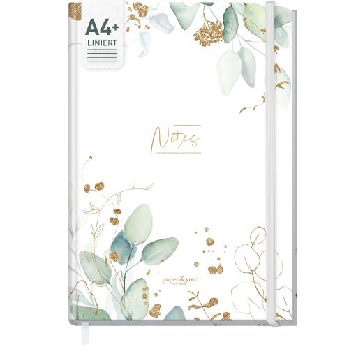 Artikelbild des Artikels “paper&you Notizbuch A4+ liniert [Blattgold] “