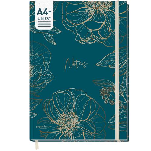 Artikelbild des Artikels “paper&you Notizbuch A4+ liniert [Goldblüte] “