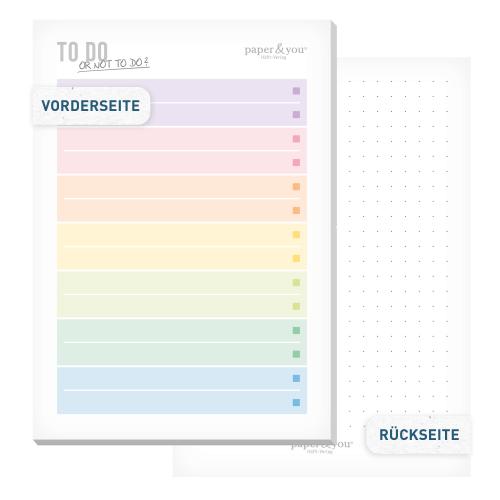 Artikelbild des Artikels “paper&you To-do Listen Block A6 [Rainbow] “