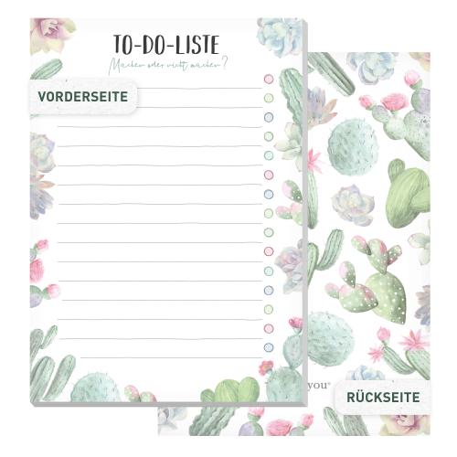 Artikelbild des Artikels “paper&you To-do Listen Block A6 [Kakteen] “