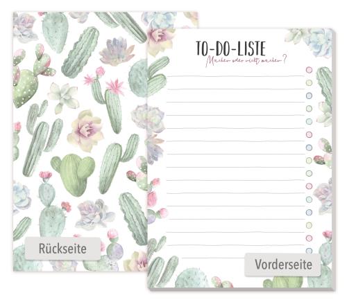 Artikelbild des Artikels “paper&you Block A6 Kakteen To-do “