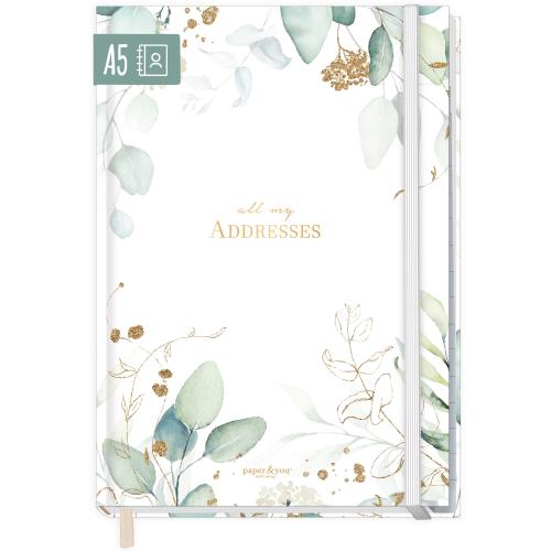 Artikelbild des Artikels “paper&you Adressbuch A5 [Blattgold] “