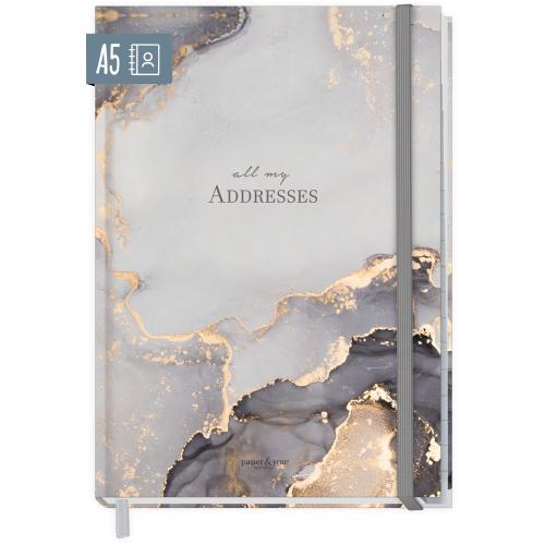 Artikelbild des Artikels “paper & you Adressbuch A5 [Grey Marble] “