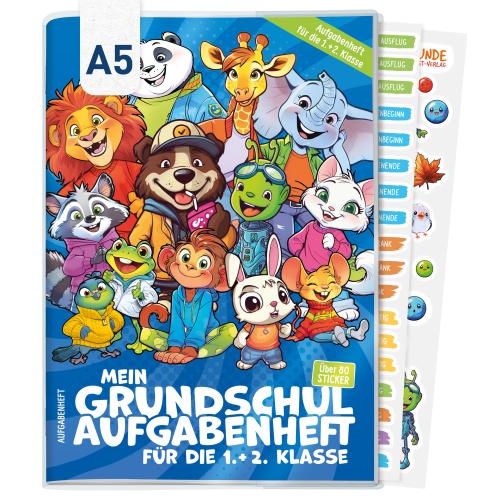 Artikelbild des Artikels “Grundschul-Aufgabenheft A5 für die 1. + 2. Klasse ohne Datum [Neue Rasselbande] “